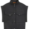 Ärmelloser Blazer aus meliertem Stretch-Flanell