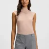 Ärmelloser Rollkragen-Pullover aus Merinowolle