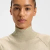 Ärmelloser Rollkragen-Pullover aus Merinowolle