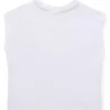 Ärmelloses Kinder-T-Shirt aus Baumwolle mit Metallic-Logo