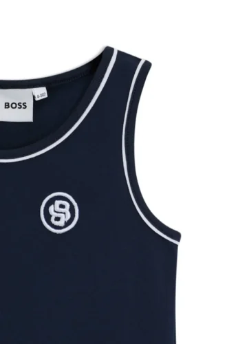 Ärmelloses Kleid für Kinder mit Double-B-Monogramm