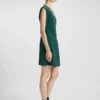 Ärmelloses Kleid mit Falte vorne