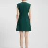 Ärmelloses Kleid mit Falte vorne