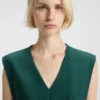 Ärmelloses Kleid mit Falte vorne