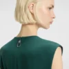 Ärmelloses Kleid mit Falte vorne