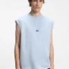 Ärmelloses T-Shirt aus Baumwolljersey mit Logo-Detail