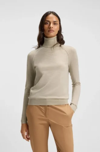 Rollkragen-Pullover aus Merinowolle