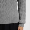 Rollkragen-Pullover aus Schurwolle mit Fischgrätenmuster