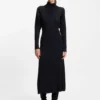 Rollkragen-Pullover-Kleid aus Schurwolle