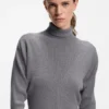 Rollkragen-Pullover-Kleid aus Schurwolle