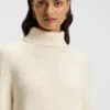 Rollkragen-Pullover-Kleid aus Schurwolle und Kaschmir