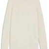 Rollkragen-Pullover-Kleid aus Schurwolle und Kaschmir