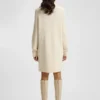 Rollkragen-Pullover-Kleid aus Schurwolle und Kaschmir