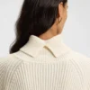 Rollkragen-Pullover-Kleid aus Schurwolle und Kaschmir