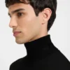 Rollkragenpullover aus Merinowolle mit gesticktem Logo