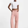 Rosa, locker sitzende Jeans aus festem Denim Rosa, locker sitzende Jeans aus festem Denim