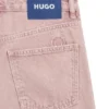 Rosa, locker sitzende Jeans aus festem Denim Rosa, locker sitzende Jeans aus festem Denim