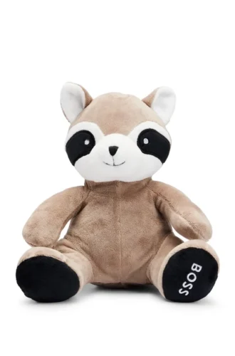 Roter Panda aus Kunstfell mit Markenlogo für Babys