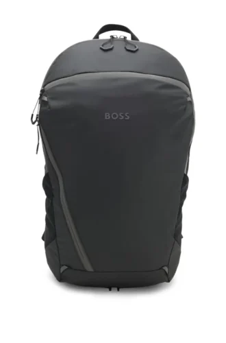 Rucksack aus Kunstleder mit reflektierenden Details