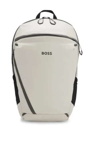 Rucksack aus Kunstleder mit reflektierenden Details