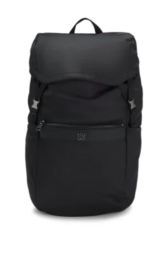 Rucksack aus Twill mit gestapeltem Logo