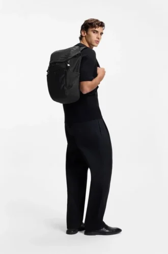 Rucksack aus Twill mit gestapeltem Logo