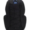 Rucksack mit blauem Logo-Aufnäher aus Gummi