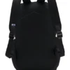 Rucksack mit blauem Logo-Aufnäher aus Gummi