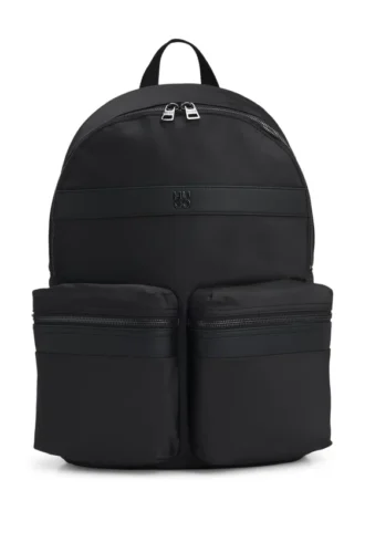 Rucksack mit gestapeltem Logo aus Twill