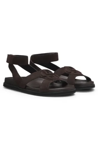 Sandalen aus Wildleder mit Double-B-Monogramm