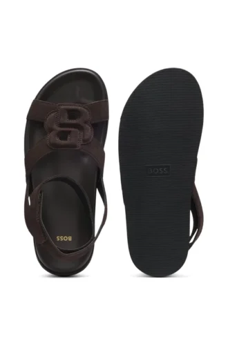 Sandalen aus Wildleder mit Double-B-Monogramm