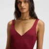 Satin-Kleid mit Organza-Einsätzen