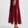 Satin-Kleid mit Organza-Einsätzen