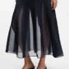 Satin-Kleid mit Organza-Einsätzen