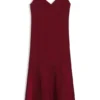 Satin-Kleid mit Organza-Einsätzen
