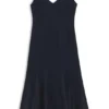 Satin-Kleid mit Organza-Einsätzen