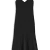 Satin-Kleid mit Organza-Einsätzen