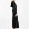 Satin-Maxikleid mit Wasserfall-Rücken