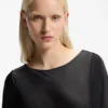 Satin-Maxikleid mit Wasserfall-Rücken