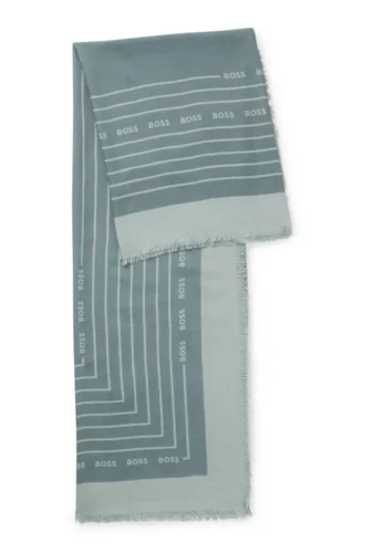 Schal mit Logo-Print aus Voile