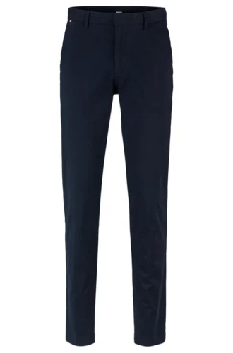 Schmal geschnittene Chinos aus Stretch-Baumwollgabardine