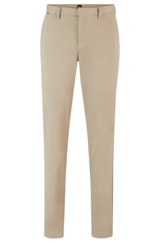 Schmal geschnittene Chinos aus Stretch-Baumwollgabardine