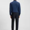 Schmal geschnittene Hose aus Baumwollmisch-Twill