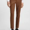 Schmal geschnittene Hose aus einer Stretch-Baumwollmischung