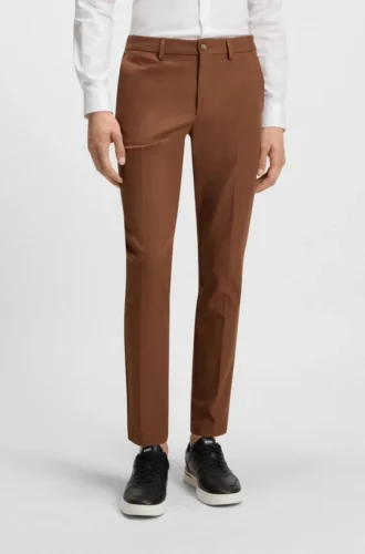 Schmal geschnittene Hose aus einer Stretch-Baumwollmischung