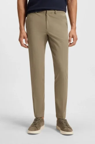 Schmal geschnittene Hose aus einer Stretch-Baumwollmischung