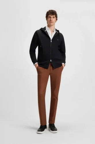 Schmal geschnittene Hose aus einer Stretch-Baumwollmischung