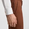 Schmal geschnittene Hose aus einer Stretch-Baumwollmischung
