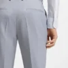 Schmal geschnittene Hose aus gemustertem Stretch-Chiffon