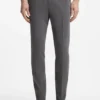 Schmal geschnittene Hose aus Stretch-Baumwolle mit Dobby-Muster Schmal geschnittene Hose aus Stretch-Baumwolle mit Dobby-Muster
